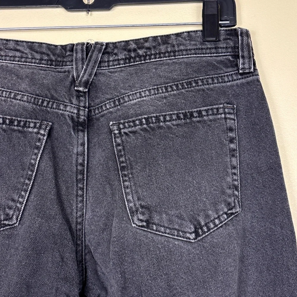 FREE PEOPLE We The Free Yoke Straight Leg Jeans Washed Black Women Size 28 Denim